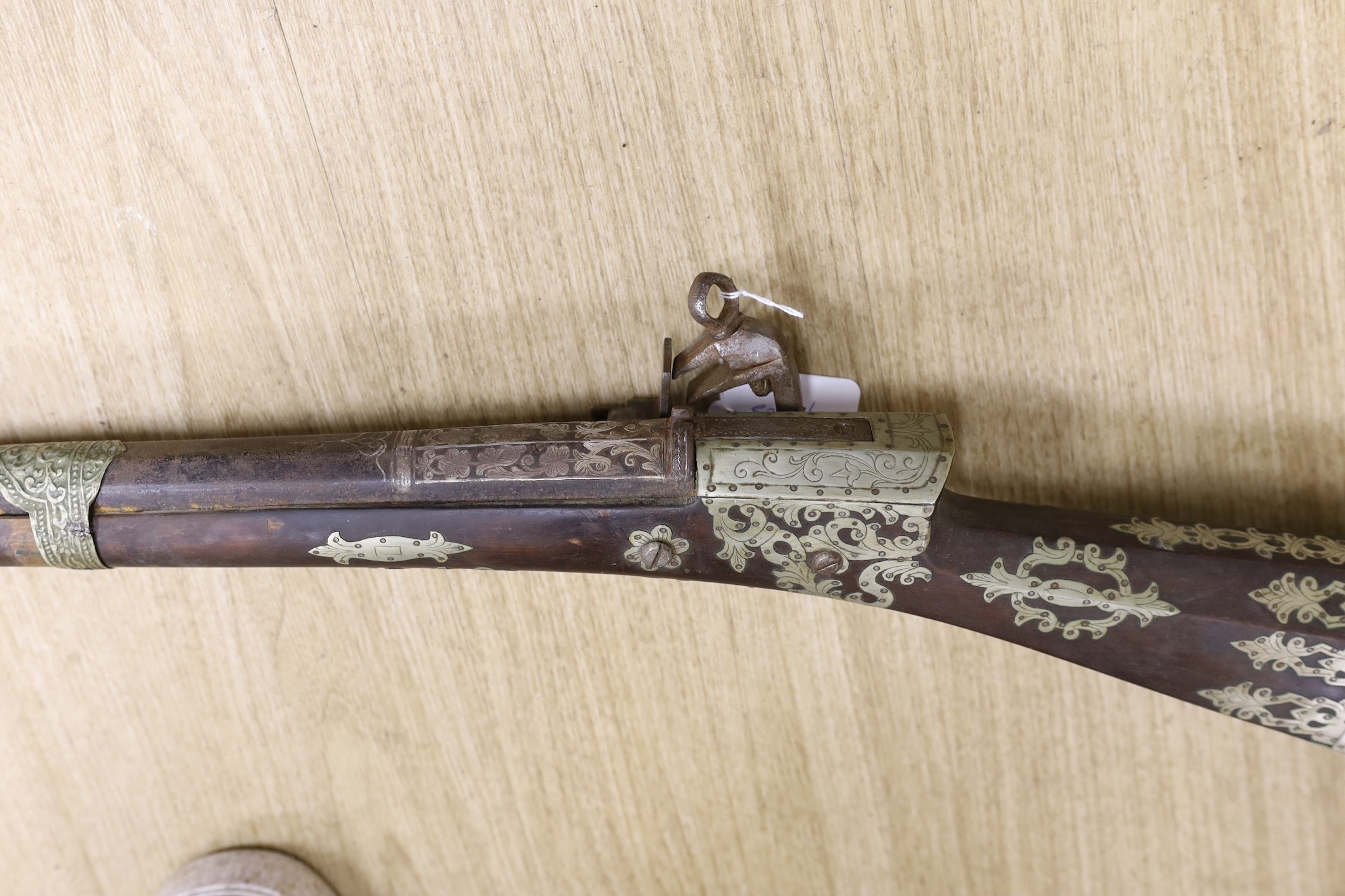 An Eastern antique flintlock musket